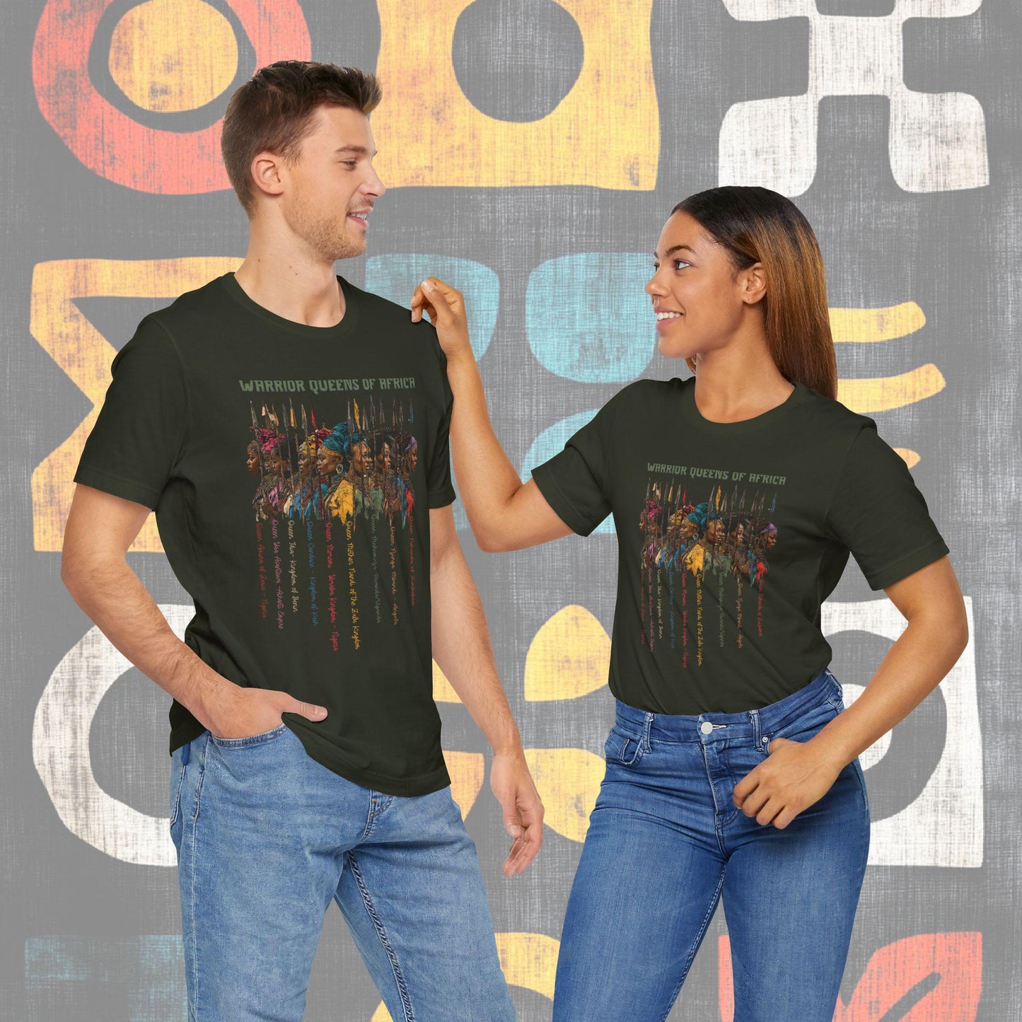 Warrior Queens of Africa Unisex Tee, African History T-Shirt, Black History Shirt, Bella & Canvas Top, Historical African Queen Apparel