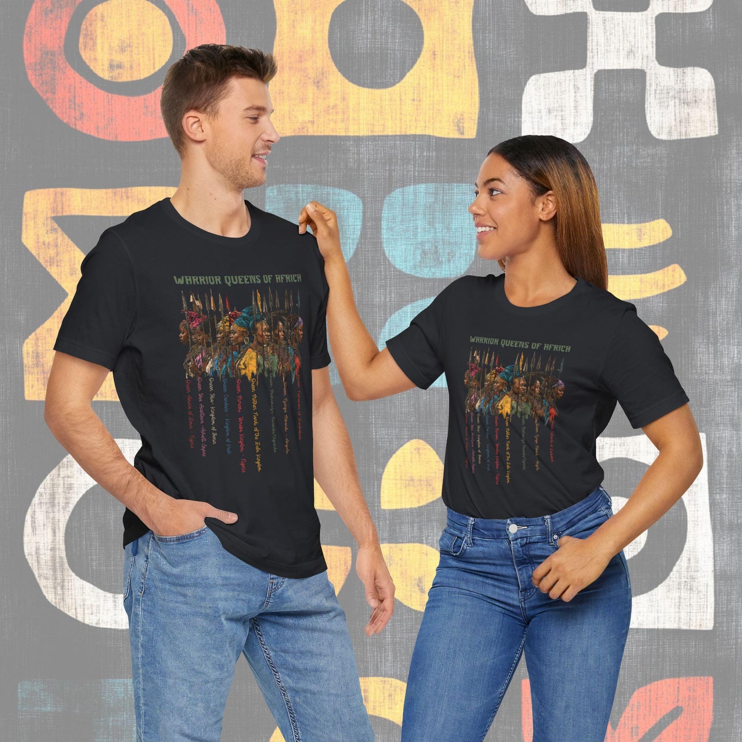 Warrior Queens of Africa Unisex Tee, African History T-Shirt, Black History Shirt, Bella & Canvas Top, Historical African Queen Apparel