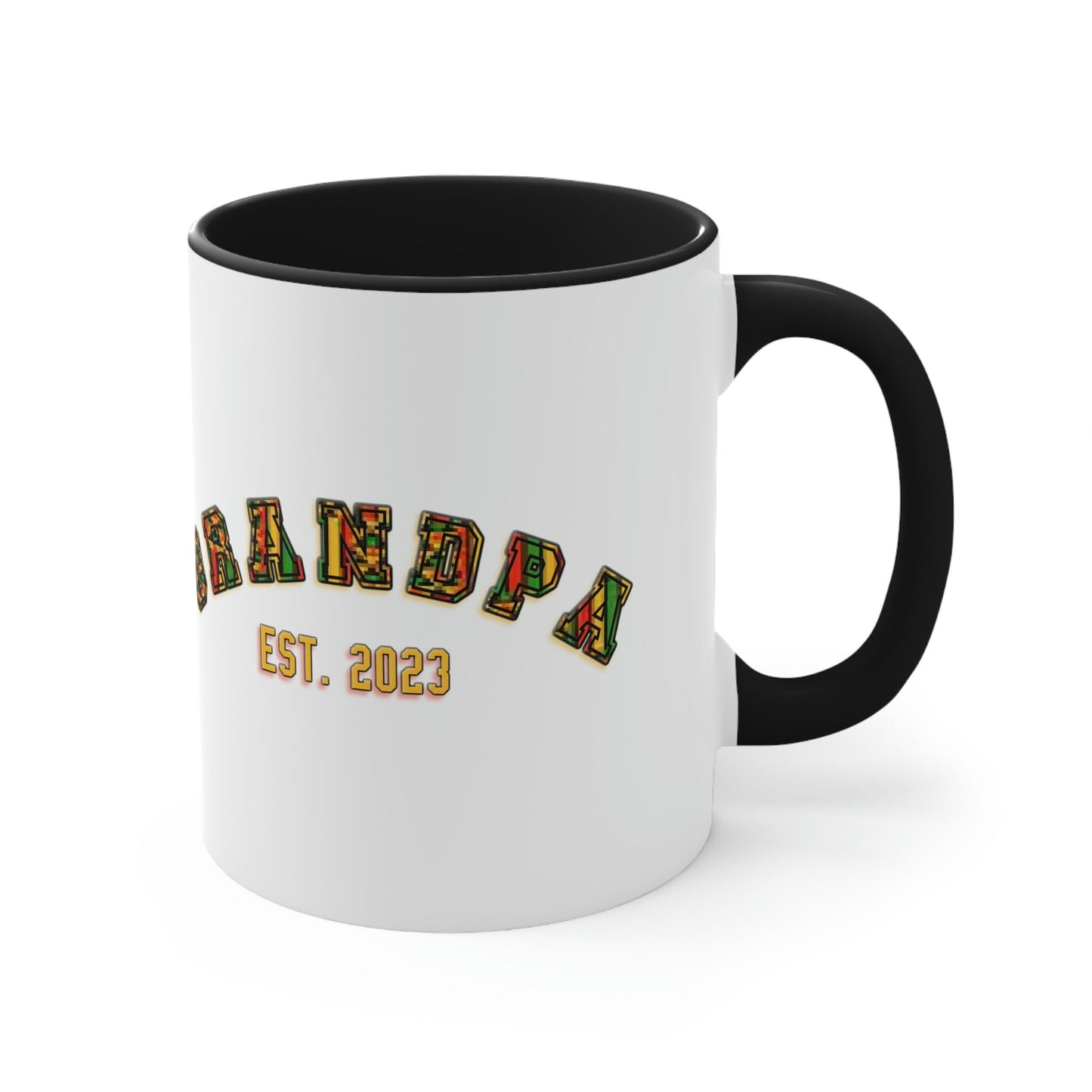 Grandpa Established 2023 Accent Coffee Mug, 11oz
