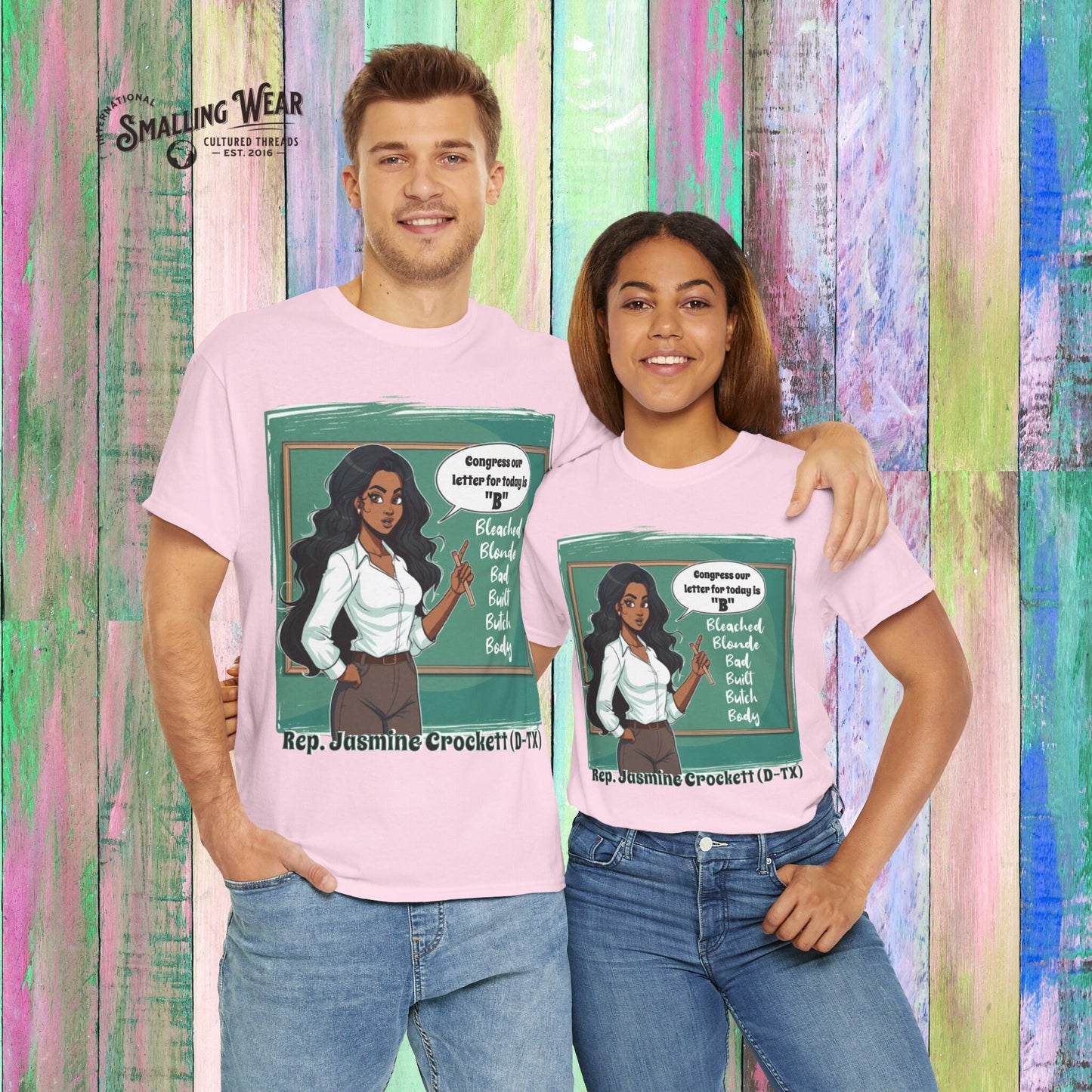 Rep Crockett Political T-shirt, Bad Built Feminist Shirt, Funny Quote Tee, Liberal Gift, Jasmine Crockett MTG Gift Letter for Congress