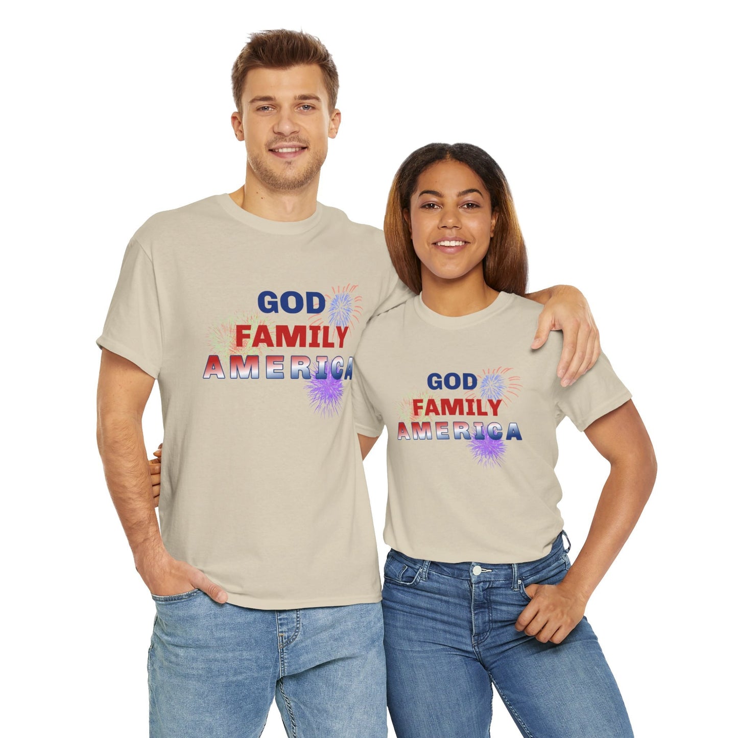 God Family America Shirt, Patriotic Christian Shirt, Independence Day Gift, USA Shirt, Red White and Blue Shirt, God Bless America