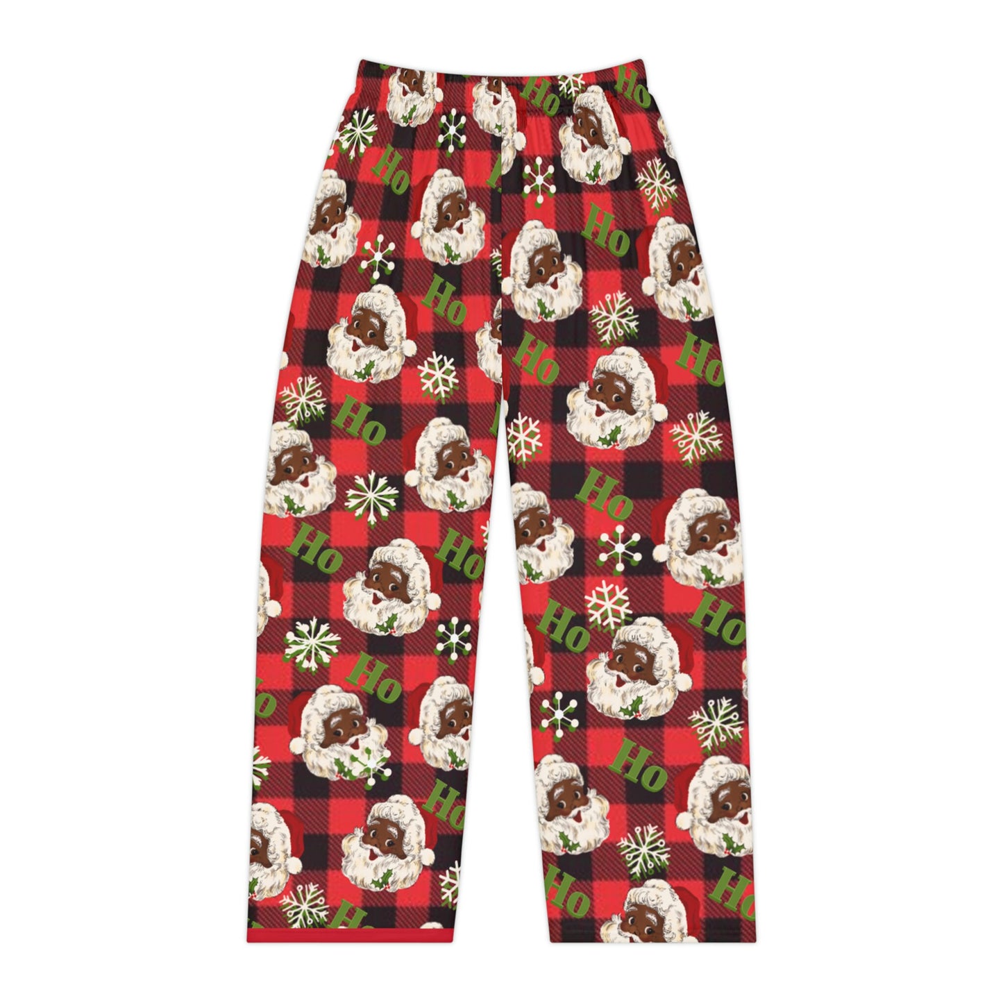Black Santa Women's Pajama Pant - Festive fun Loungewear for Christmas, great gift for her