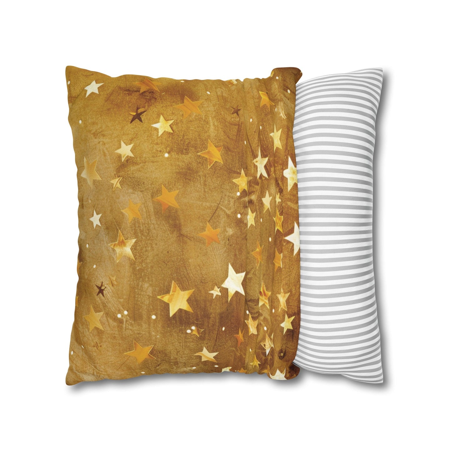 Black Nutcracker Christmas Pillowcase, Gold Star flip Side, Square Pillow Cover, African American Nutcracker