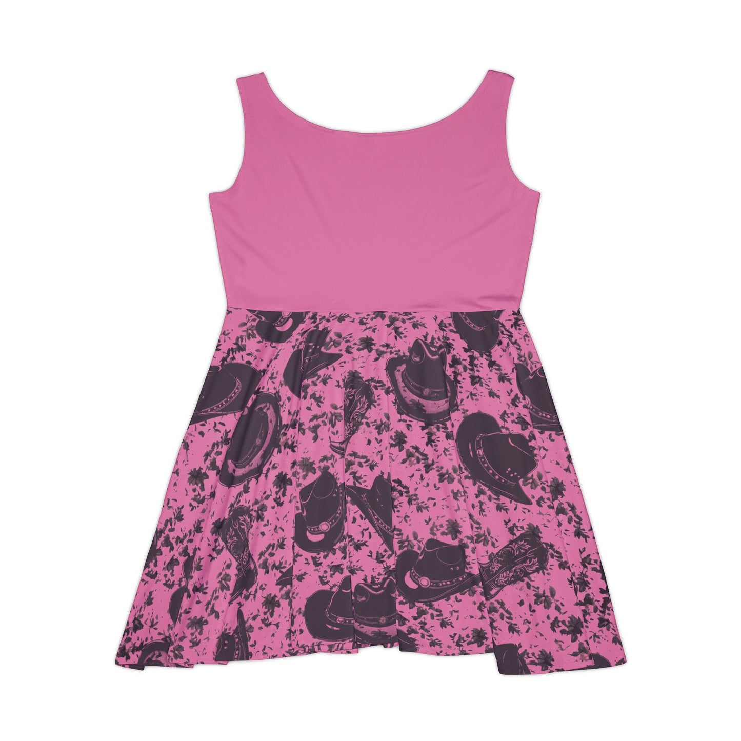 Bachelorette Party Dress and Bridemaids tshirts  Western Cowboy cowgirl last Rodeo Women's Skater Dress (AOP)