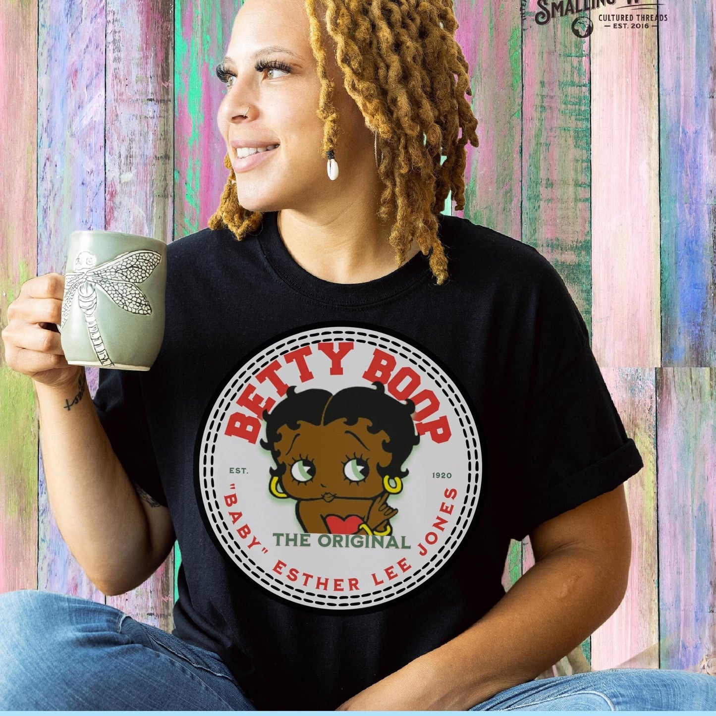 Black Betty Boop tee Black history, herstory, Afrocentric shirt Baby Esther lee Jones.AFrican American Betty Boop