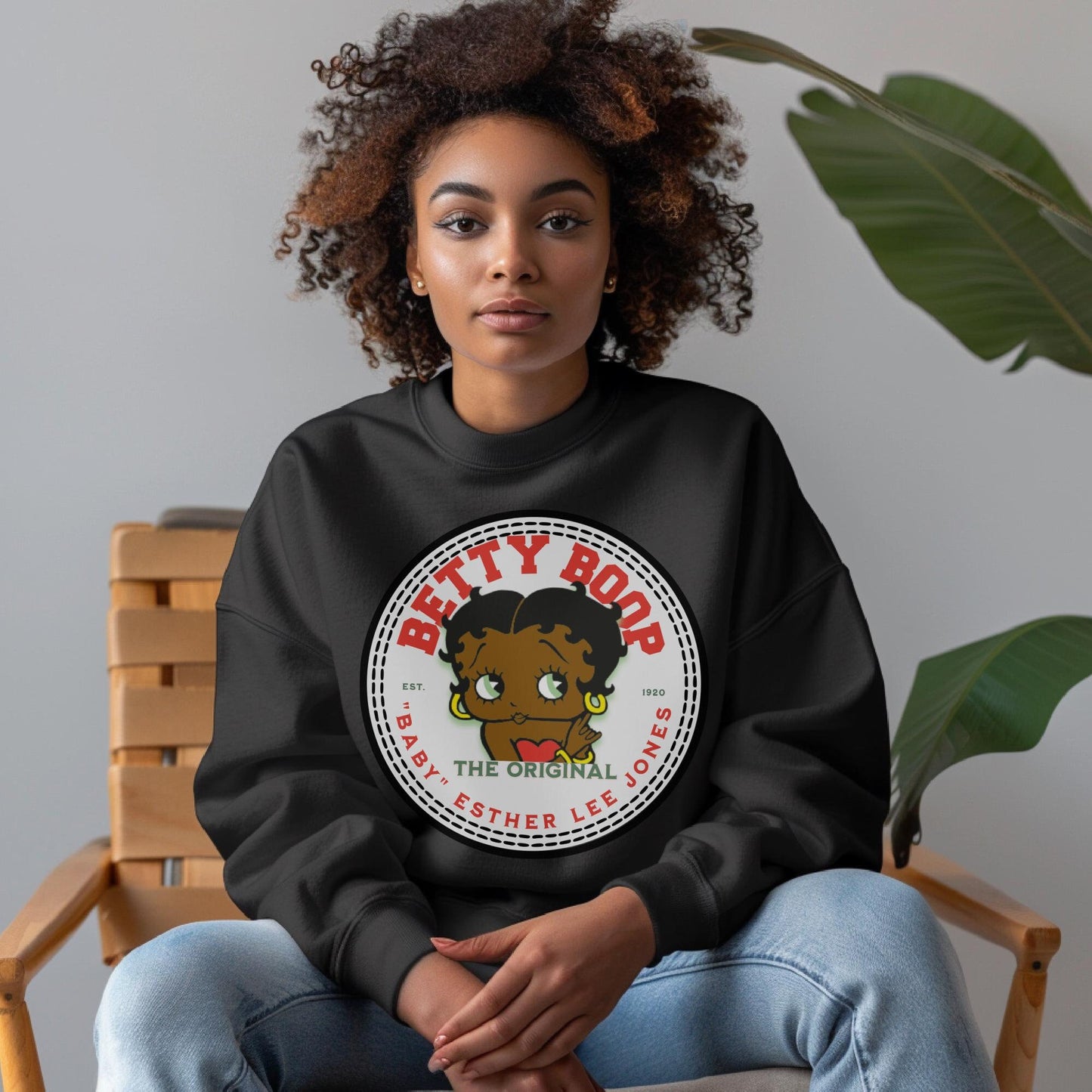 Black Betty Boop Tribute Sweatshirt, Original Betty Baby Esther LeeJones, African American Betty Boo, Graphic Tee, Betty Boop Gift