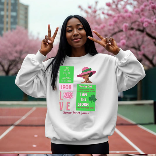 Sorority Sweatshirt, Unisex Crewneck, Personalized Greek Life Apparel, College Gift, Fashion Statement