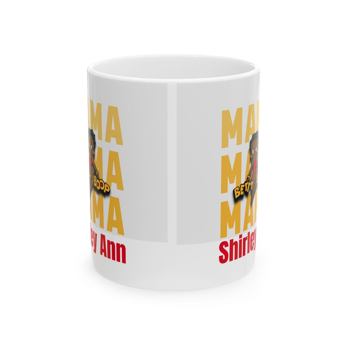 Ceramic Mug, Personalized Black Betty Boop Mama Coffee Cup, Gift for Mom, Birthday Present, Mother's Day, Family Gatherings, Kitchen Decor,
