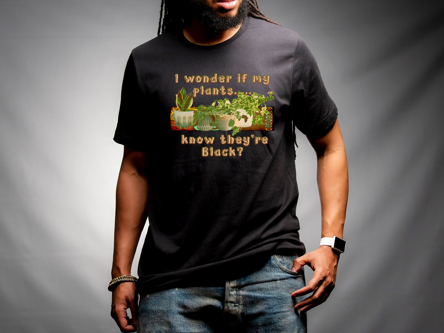 Black owned planter Do my plants know they are Black Unisex t-shirt