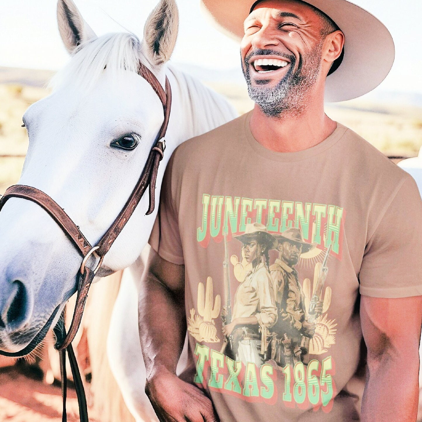 Juneteenth Couple  I Am Black History Juneteenth Tee, Texas Hold Em T-shirt, Joyful Graphic Shirt, with six shooter