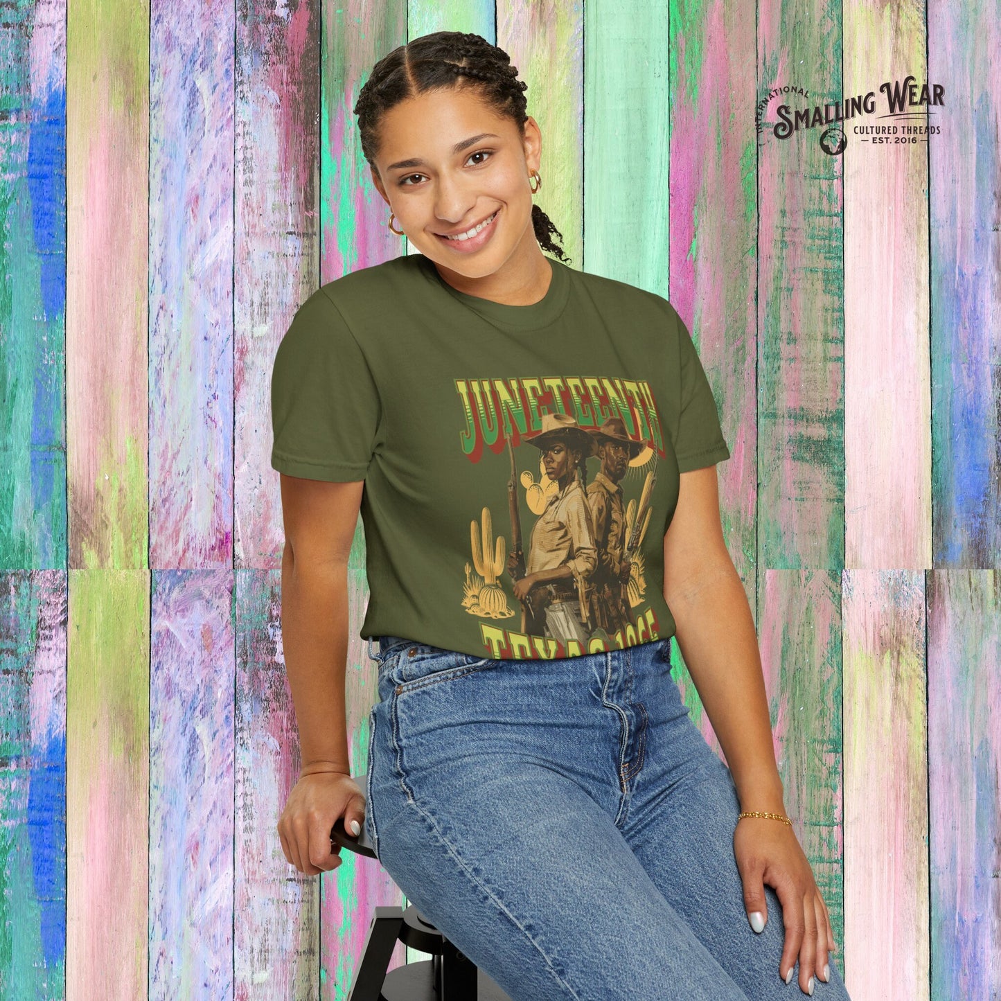 Juneteenth Couple  I Am Black History Juneteenth Tee, Texas Hold Em T-shirt, Joyful Graphic Shirt, with six shooter