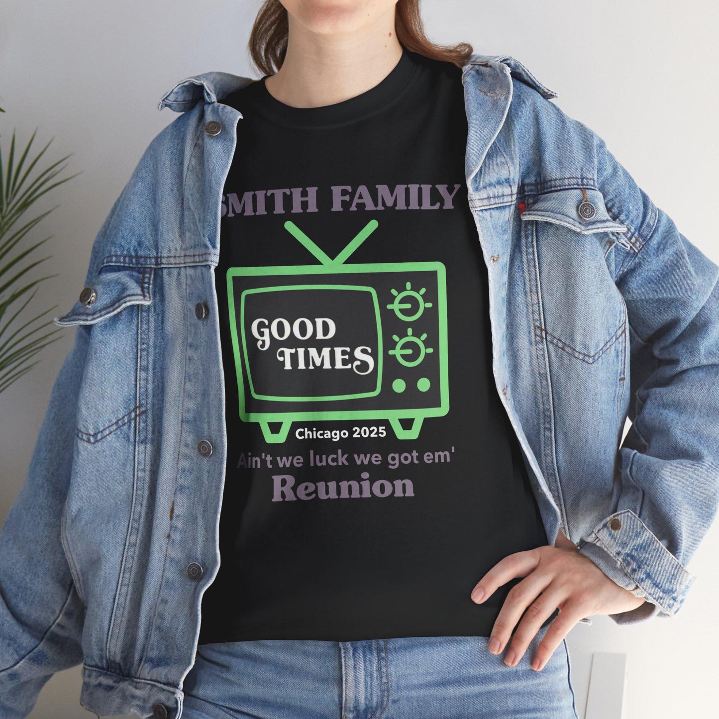 Family Reunion Tee - Good Times , Unisex Cotton T-Shirt for Gatherings,TV Design,Family Events, Summer Celebrations, Customized Family Tees,