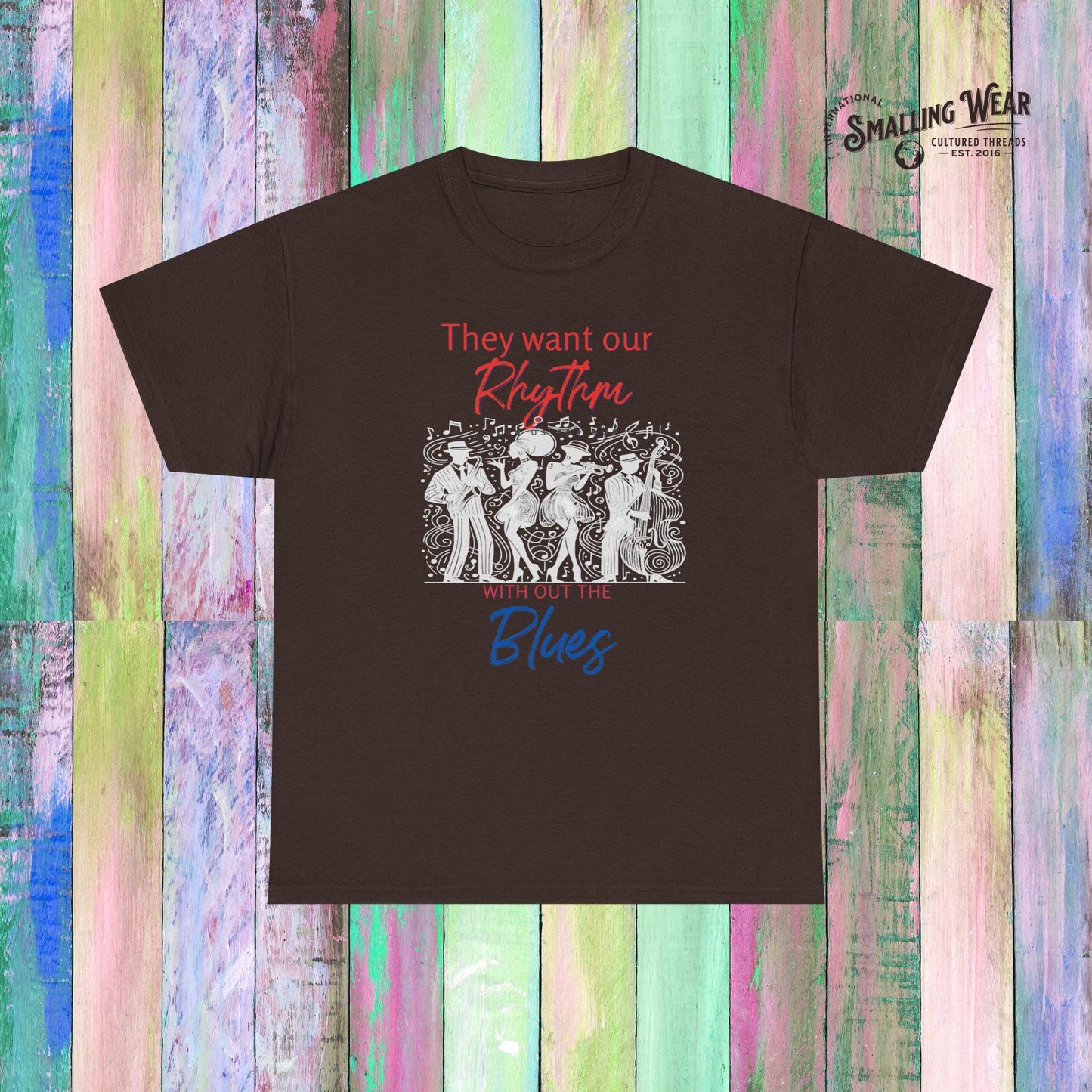 Rhythm without the Blues Music Tee, Concert Gift, Festival Attire, Unisex T-Shirt, Casual Wear