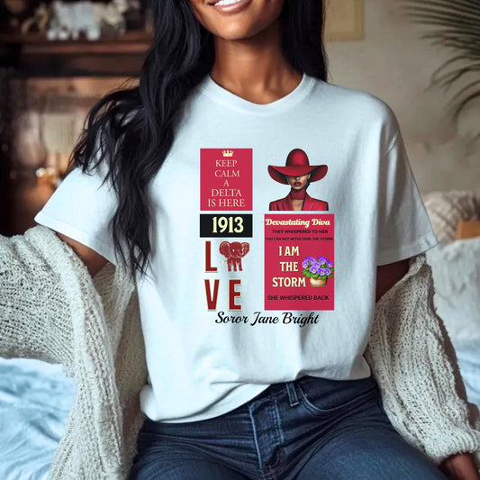 Sorority Gift T-shirt, Personalize, Crimson and Cream, Elephants, Greek Life Shirt