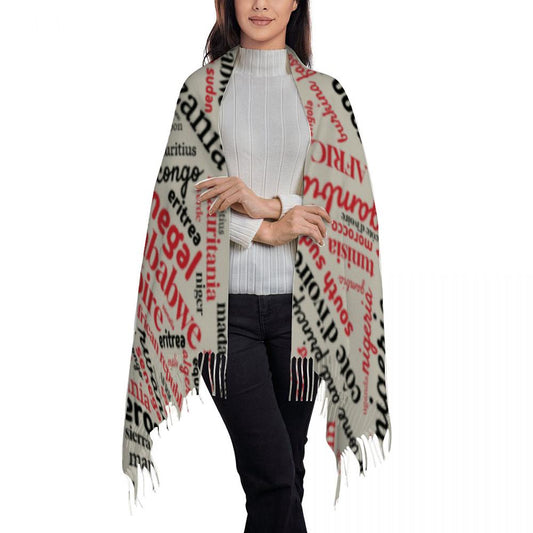 Red Heritage Scarf Shawl, Afrocentric Gift for  Sorority, Ivy Rose Decor, Black-owned Fashion, Symbol of Sisterhood
