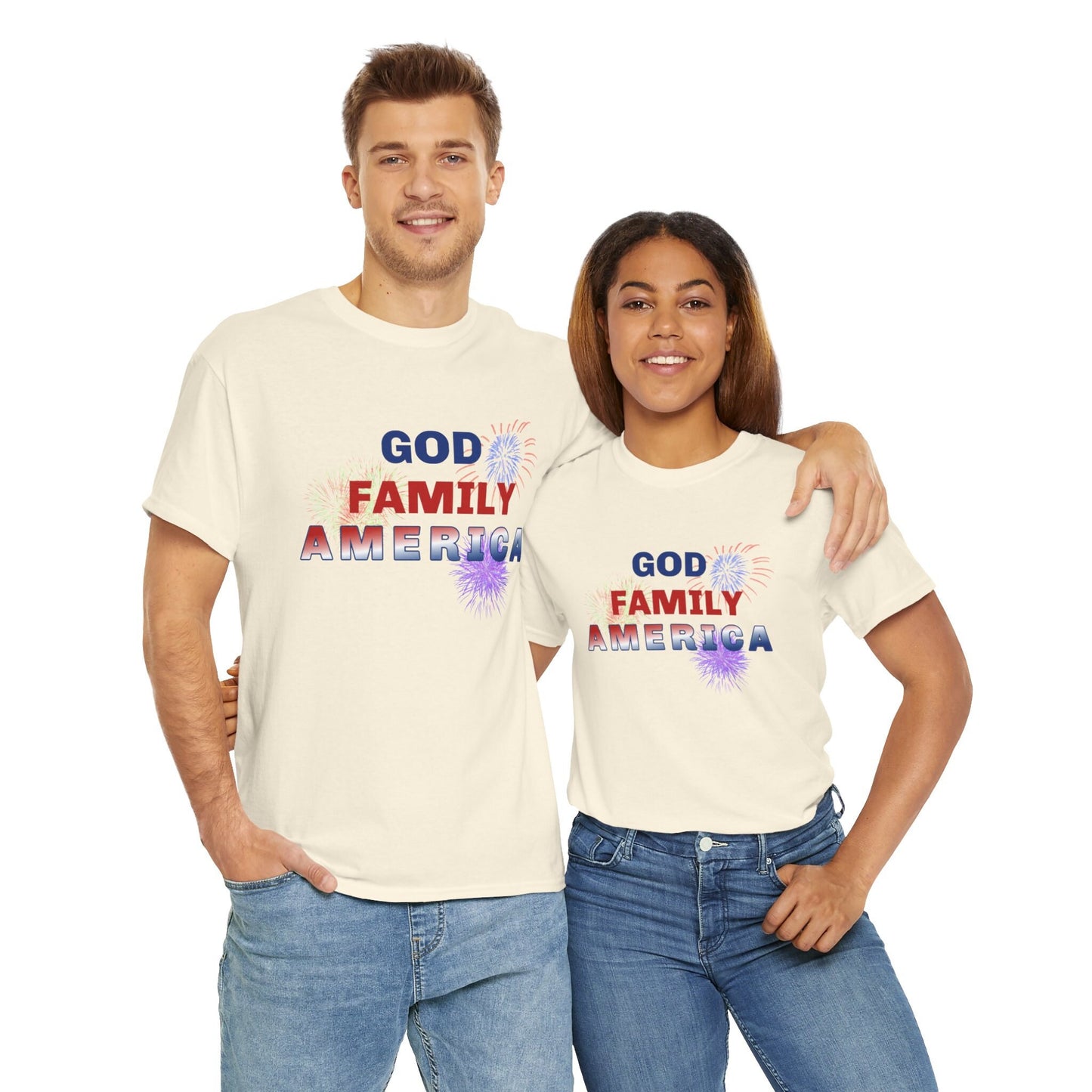 God Family America  Shirt, Patriotic Christian Shirt, Independence Day Gift, USA Shirt, Red White and Blue Shirt, God Bless America