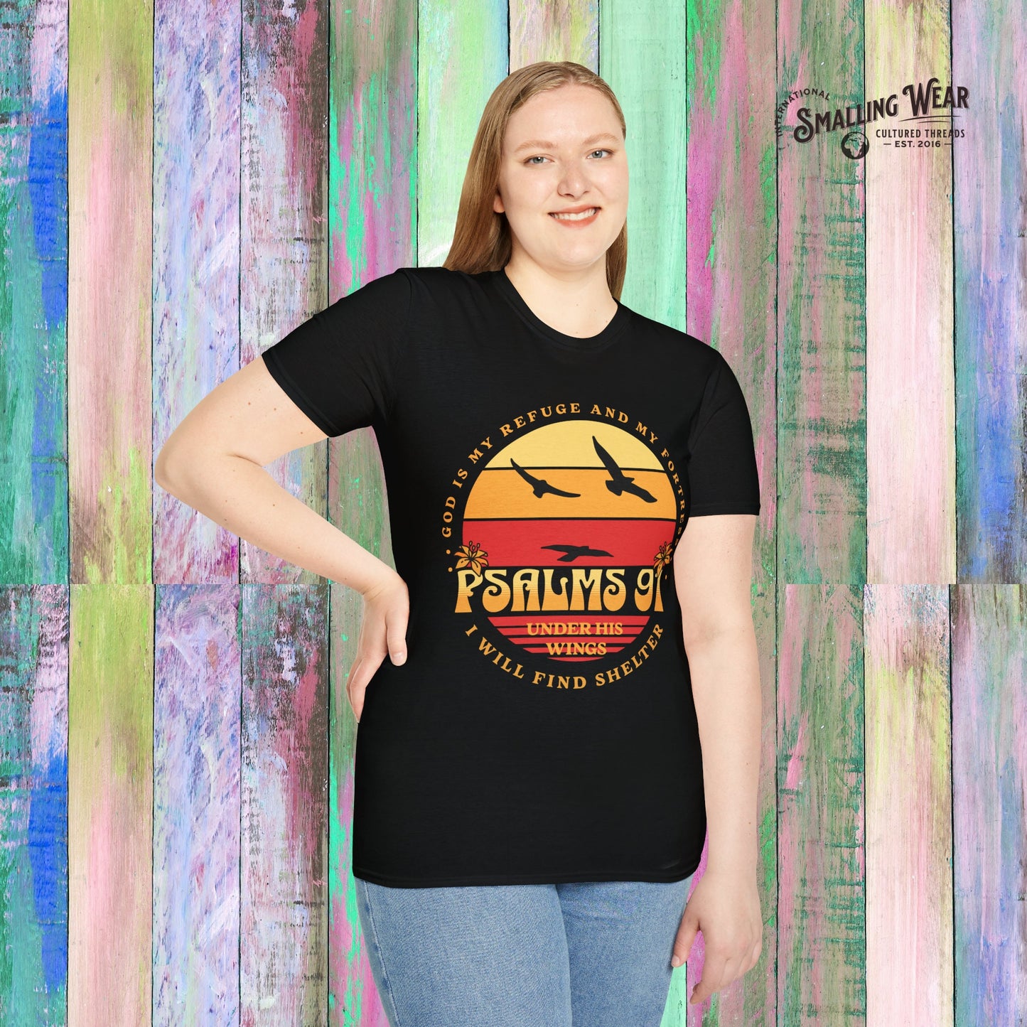 Psalms 91 Christian Tee, Blessed T-Shirt, Jesus Christ Tee, Religious Gift, Hymn Shirt