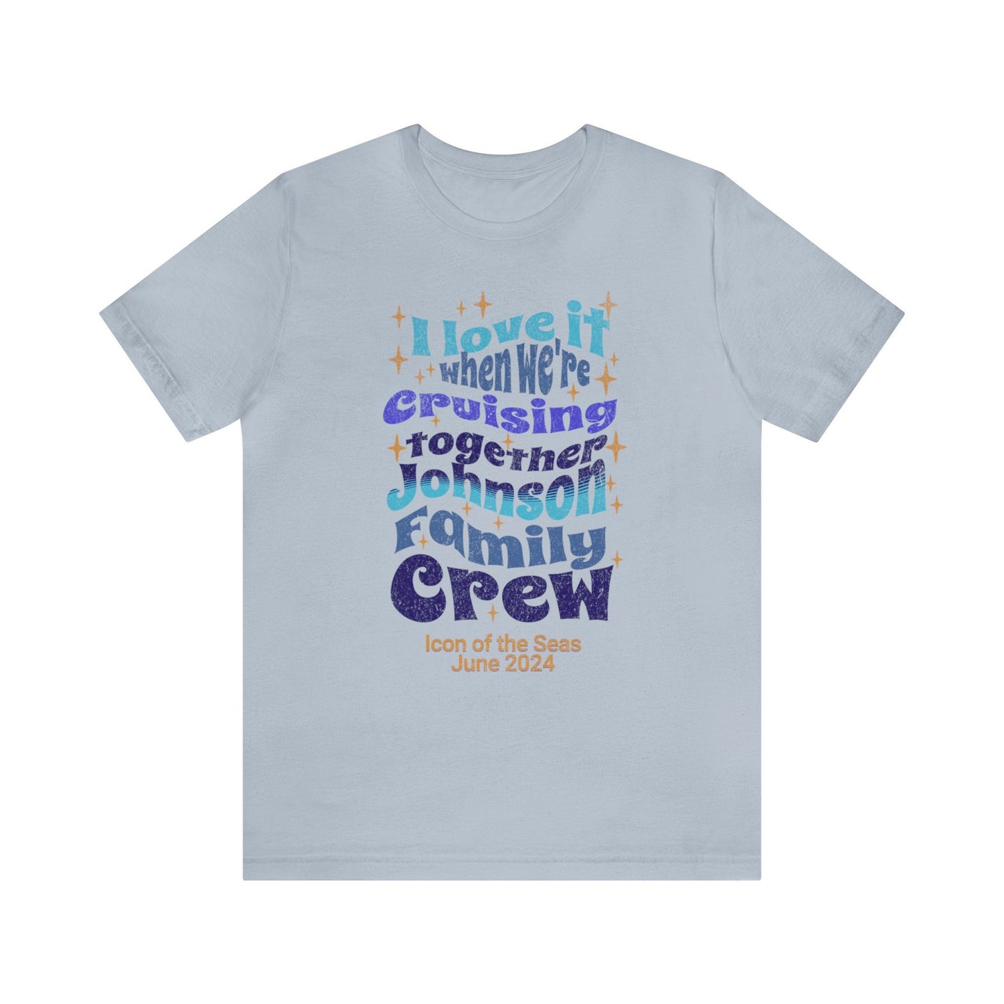 Family Cruise T-Shirt, Retro Wavey Vacation Crew Shirt, Beach Holiday Tee Unisex Jersey Short Sleeve Tee