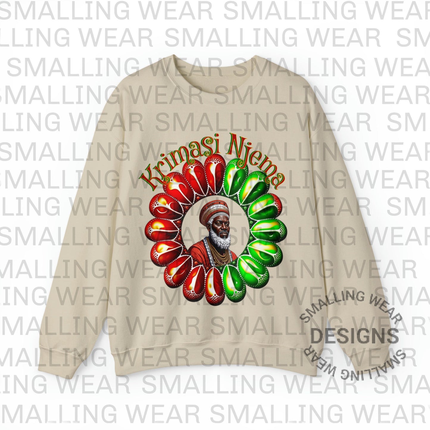 Black Santa African Sweatshirt, Ethnic Christmas Sweater, Holiday Gift, Festive Apparel, Cultural Diversity