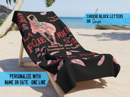 Personalized Josephine Baker Beach Towel Customize