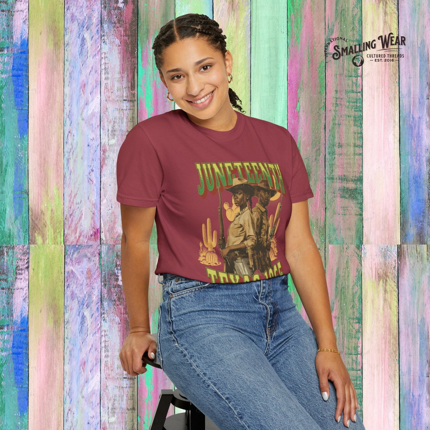 Juneteenth Couple  I Am Black History Juneteenth Tee, Texas Hold Em T-shirt, Joyful Graphic Shirt, with six shooter