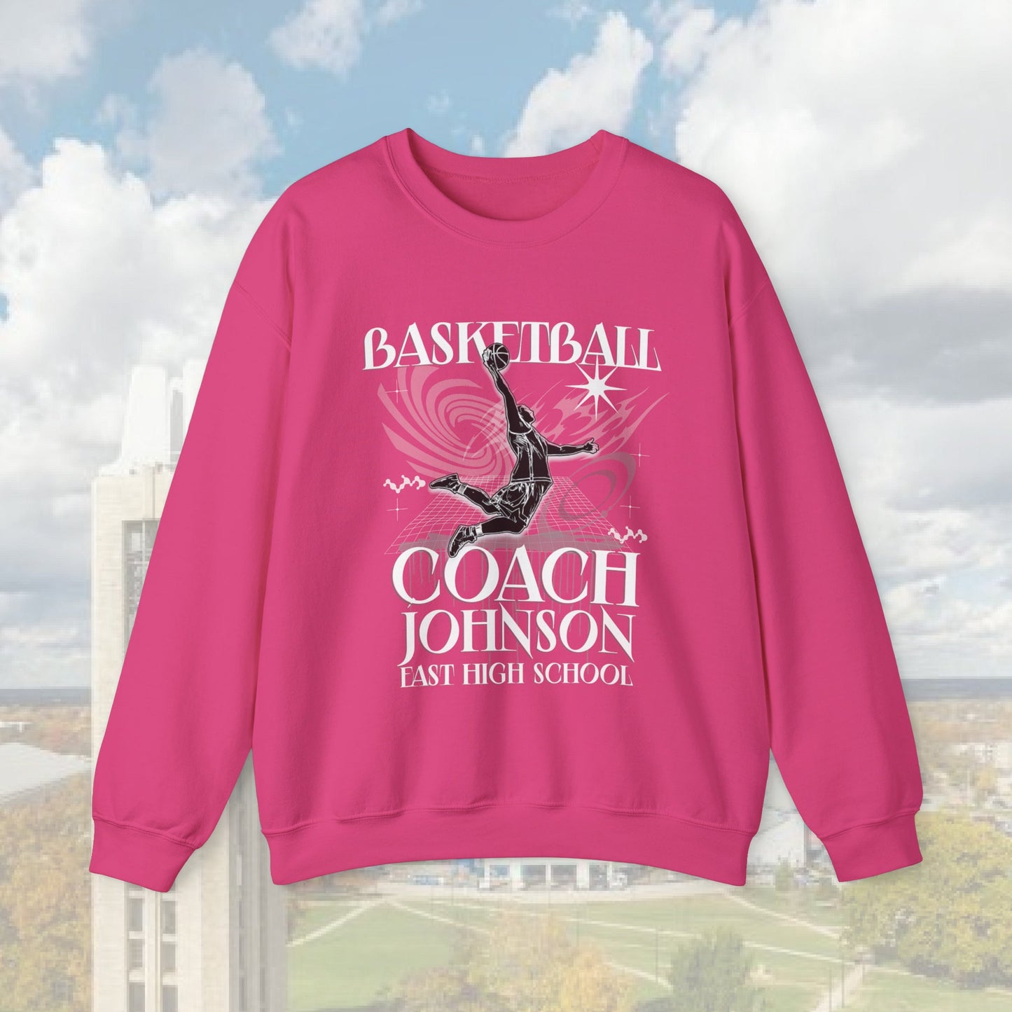 Basketball Gift, Custom  Senior Night gift, basketball  Fan Gift Unisex Heavy Blend™ Crewneck Sweatshirt