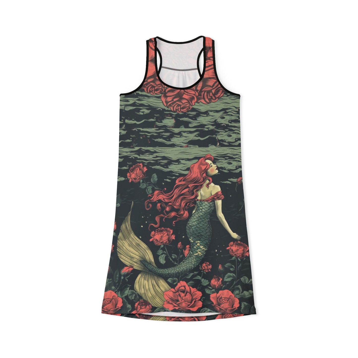 Mermaidcore Dress Vintage Charm, Whimsical Sea Siren Silhouette, Coconut Girl Vibes, Mermaid Core Fashion, Ocean Queen Attire