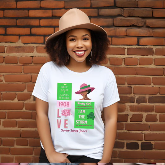 Inspirational Sorority Tee, Unisex Heavy Cotton T-Shirt, Keep Calm, Storm 1908 Gift for Sorors, Casual Wear