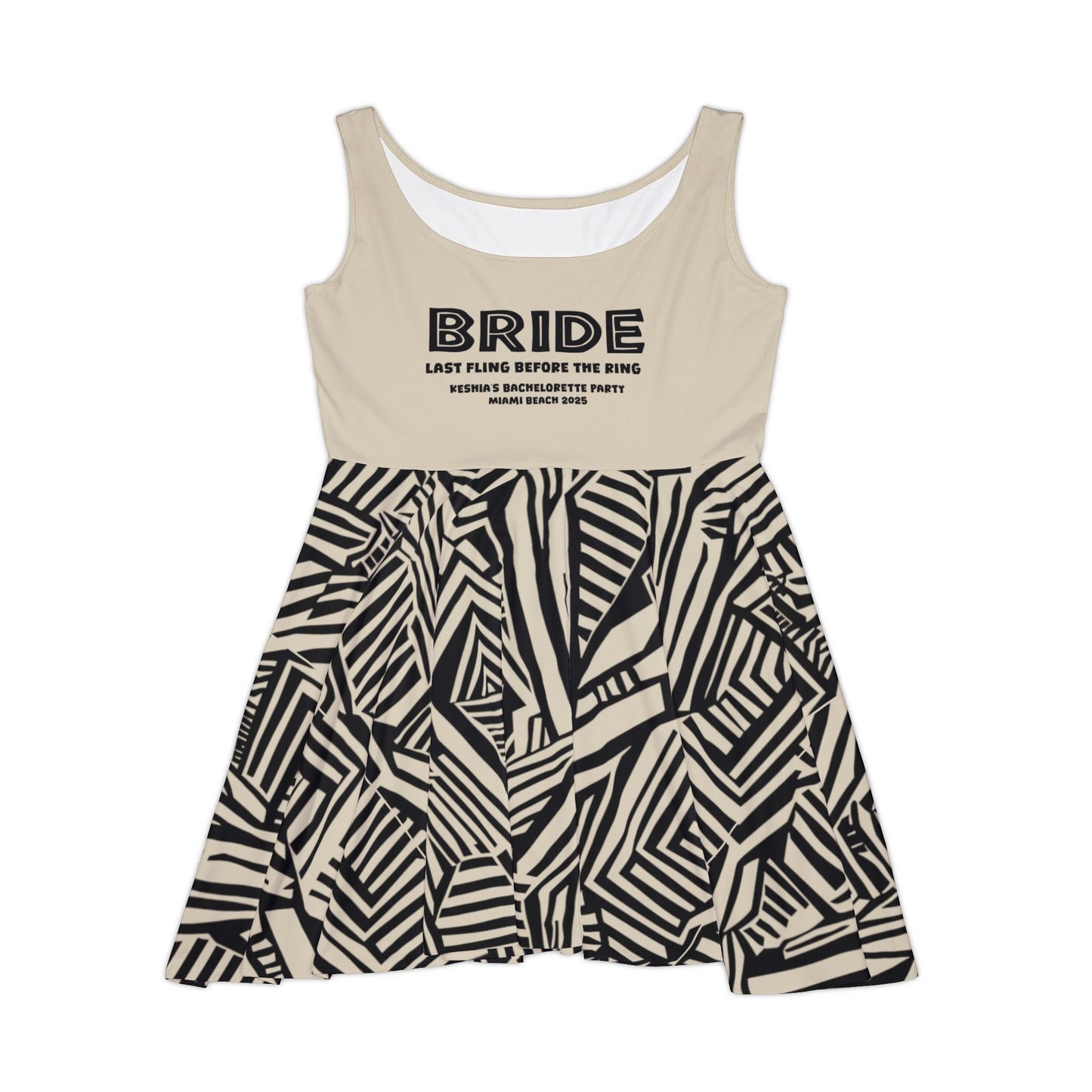 Bachelorette Party Dress and Bridemaids tshirts  Tribal Tribe fling before the ring Women's Skater Dress (AOP)
